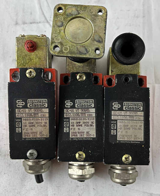 LOT 3x Bernstein Classic GC-U1 VT 3068D Safety Limit Switches USED Germany