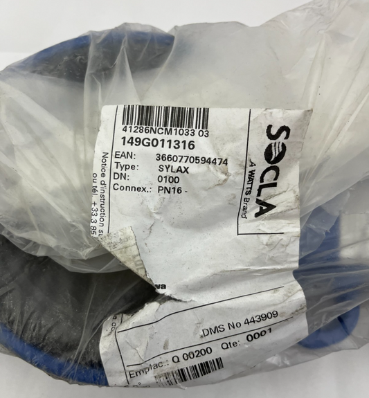 Socla SYLAX DN100 PN16 Butterfly Valve 149G011316 New Unused Factory Sealed