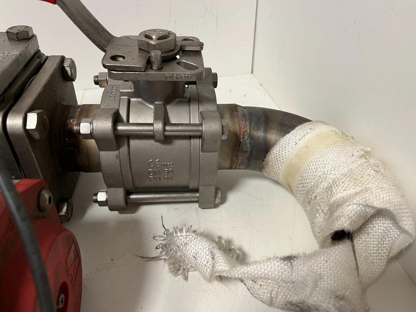 END-Armaturen ZD311567 DN50 Ball Valve Pneumatic Actuator Airtec Solenoid Used
