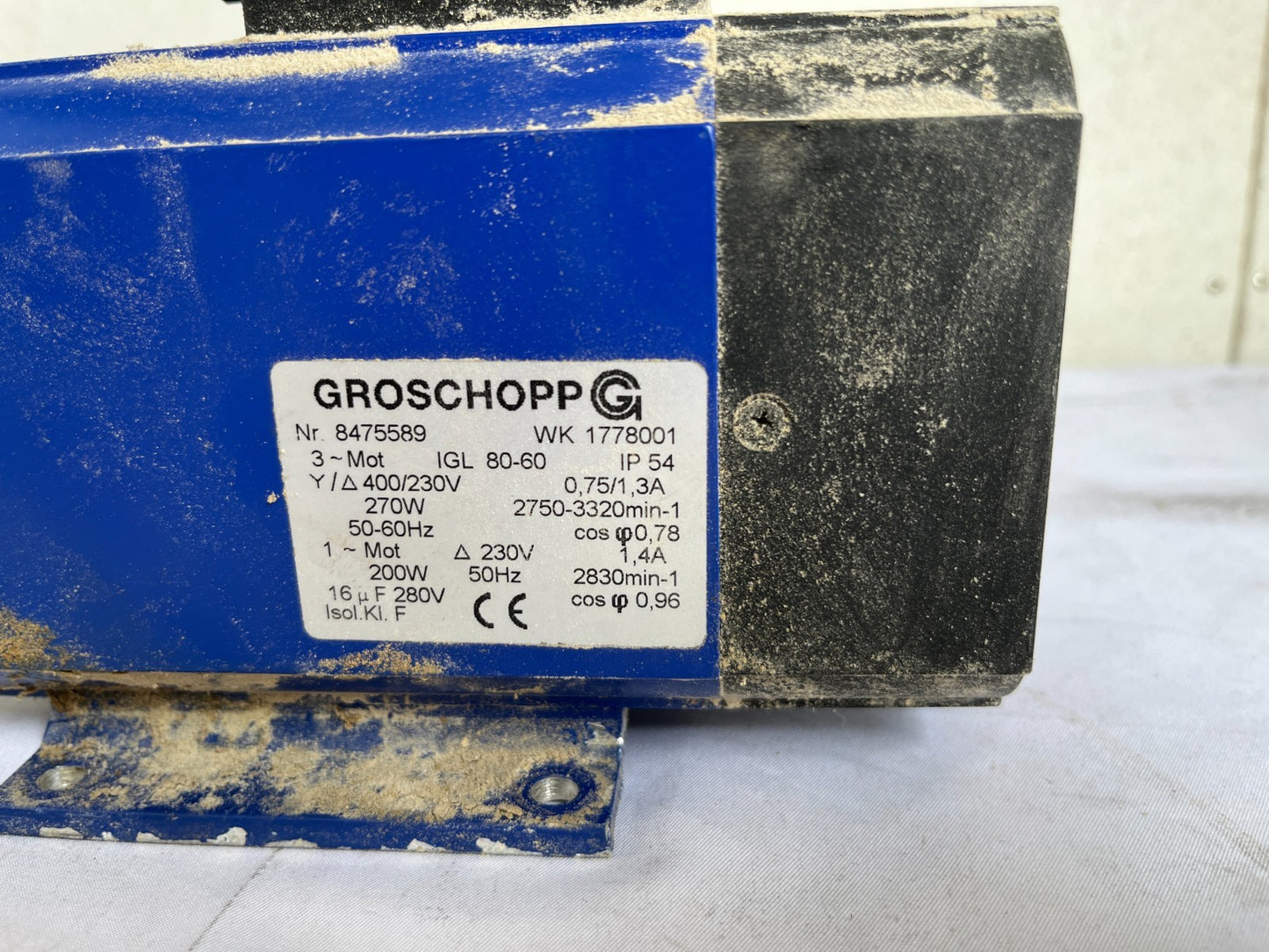 Groschopp Igl 80‑60 Ac Gear Motor 270W 400/230V Ip54 Used Working Spare Unit