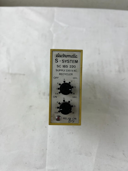 Electromatic SC185 220 Recycler Timer 220VAC Dual Dial 0.8-18s CL3520 DENMARK