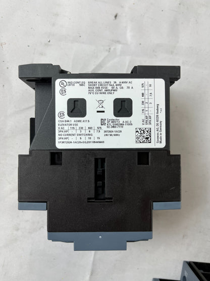 Siemens 3RT2024-1AC20 Contactor 24V Coil 3P SIRIUS Used Lot 3 Spare Units