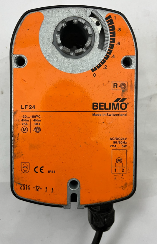 Belimo LF24 Rotary Damper Actuator 24V AC/DC 4Nm IP54 Spring Return Used Working