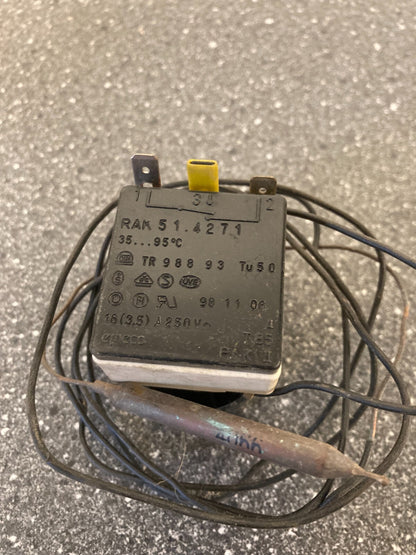 TR2 Bulb Aquastat Temperature Control Switch 30/90°C - HVAC/Boiler Spare Part