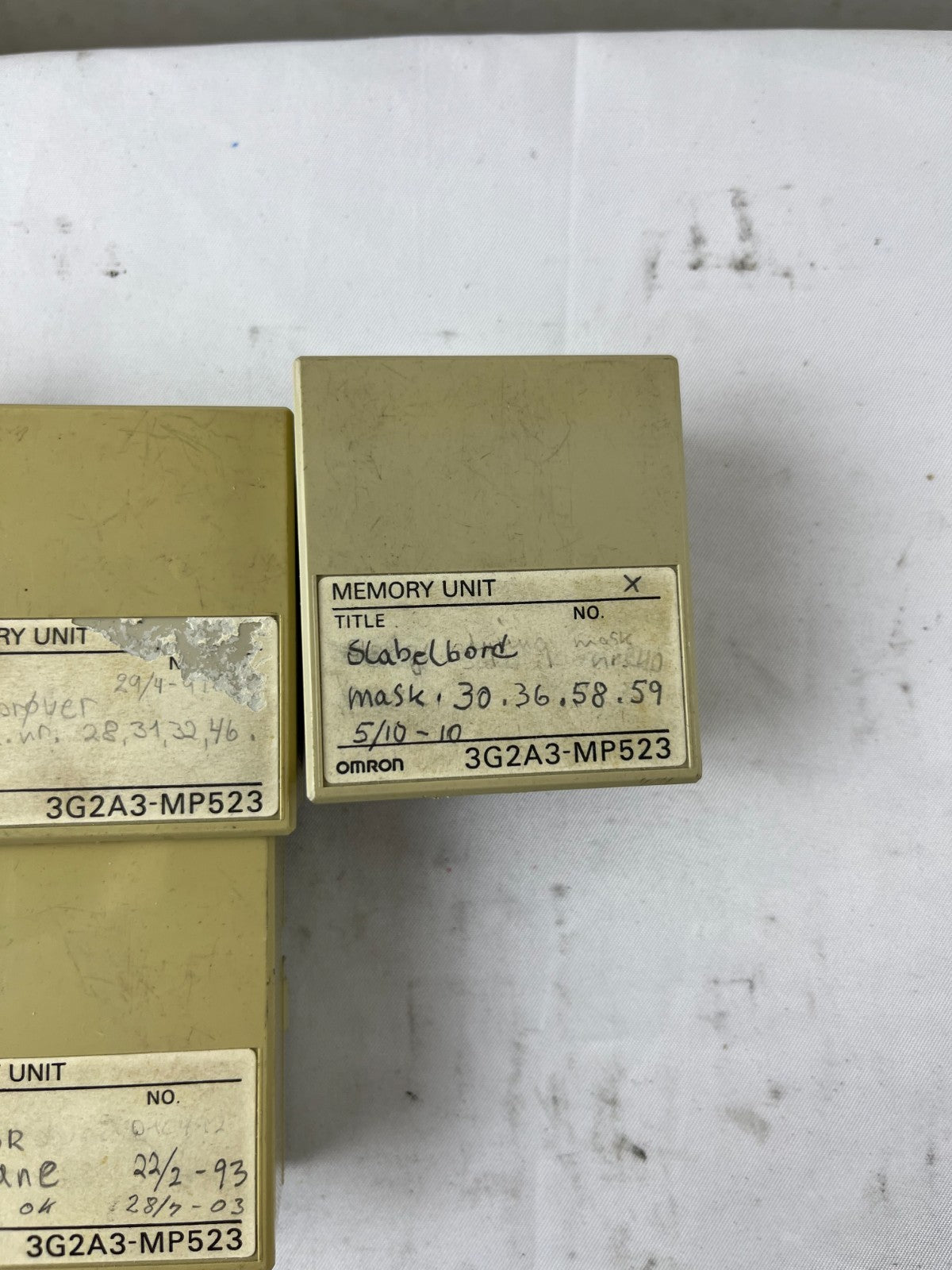 Omron 3G2A3-MP523 Memory Unit Lot of 5 PLC Modules Used Spare Units