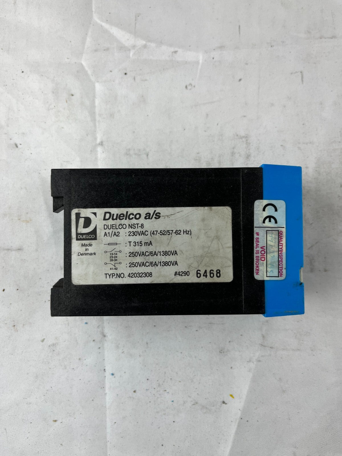 Duelco NST-8 Emergency Stop Safety Relay 230VAC USED Tested DK Danish