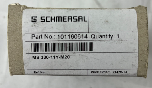 Schmersal MS 330-11Y-M20 Plunger Limit Switch IP65 Made Germany NEW 2018