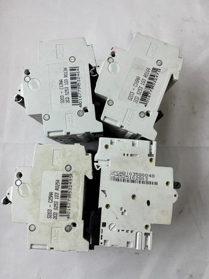 ABB S203-NA C13 C16 C25 + AEG C25 4-Pole Circuit Breaker Lot 4pcs Used Spares