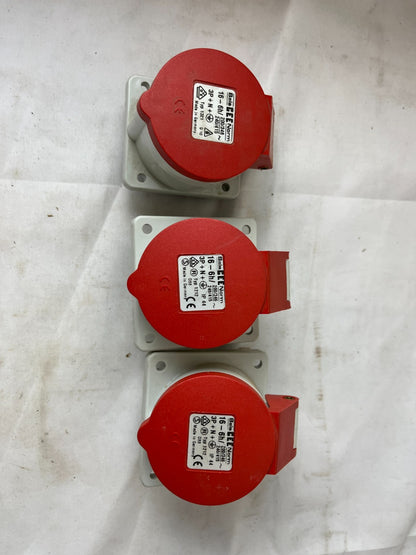 Bals 1212 IEC 16A 3P+N+E 6h IP44 Panel Socket New Lot of 3x Spare Bundle