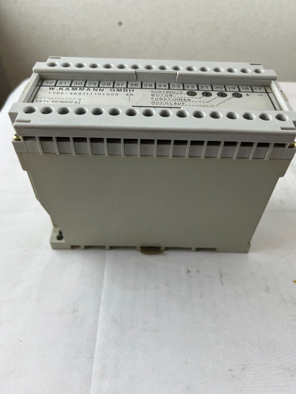 W. Kammann GmbH 4.98711101000A Motor Control / Monitoring Module 220 V AC Used