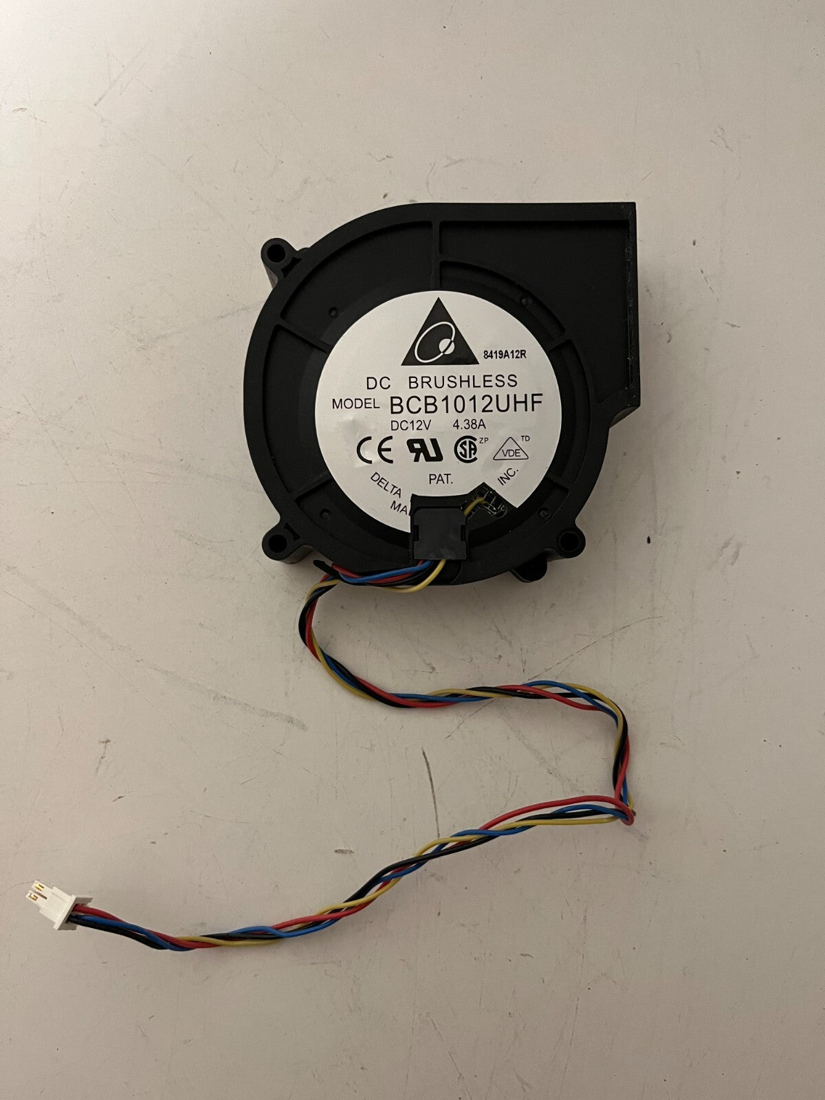 Delta BCB1012UHF DC 12V 4.38A Brushless Blower Fan New Unused 4-Pin Connector