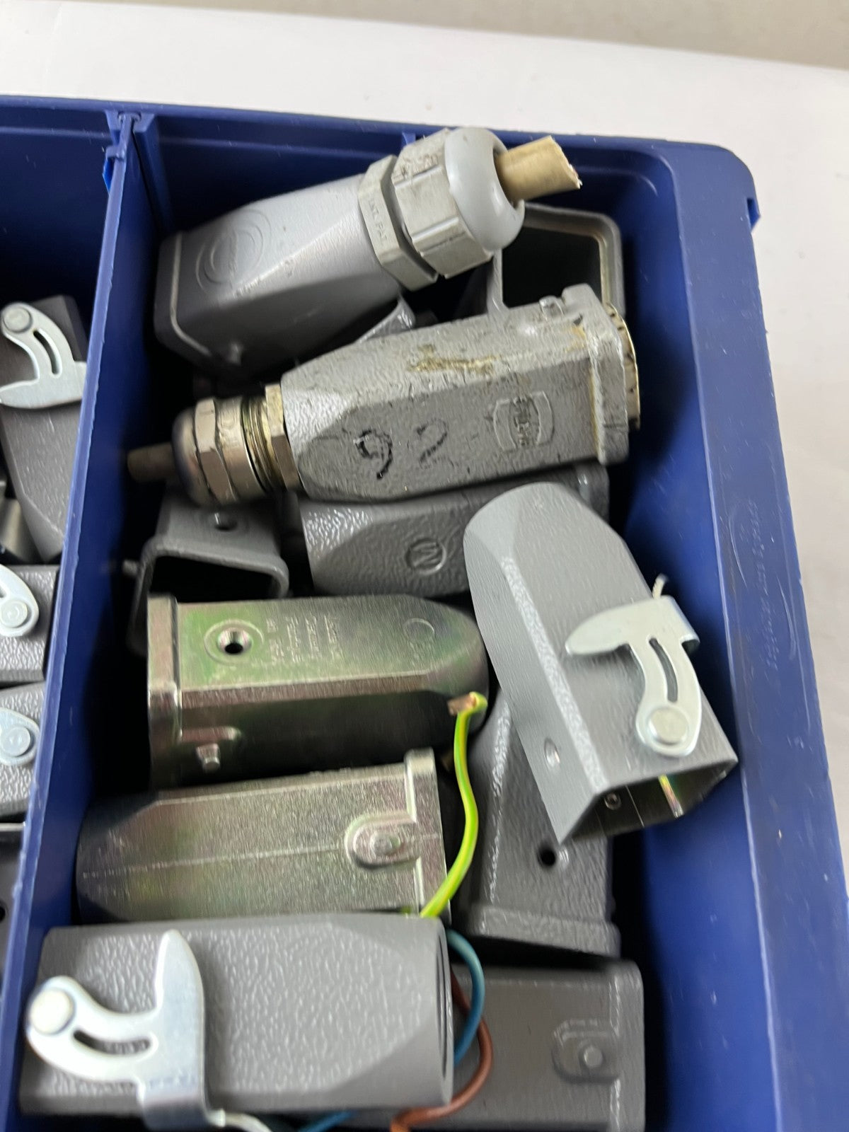Harting Han 3A Side Entry Hood Connector Lot, Mixed Sizes, Used Bundle Spares