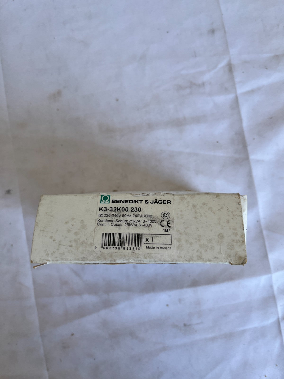 Benedikt & Jäger K3-32K00 230 Capacitor Contactor 25kVAr New Spare Unit