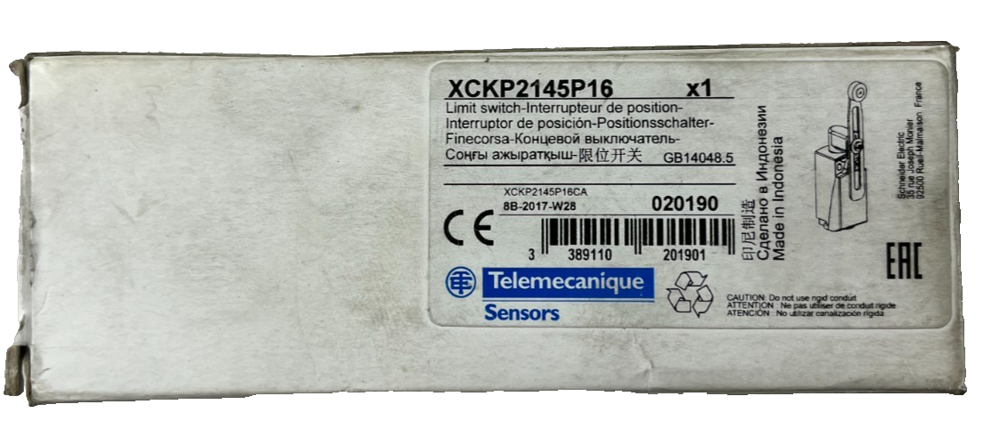 Telemecanique XCKP2145P16 Limit Switch Roller Lever IP67 240VAC 3A NEW Spare