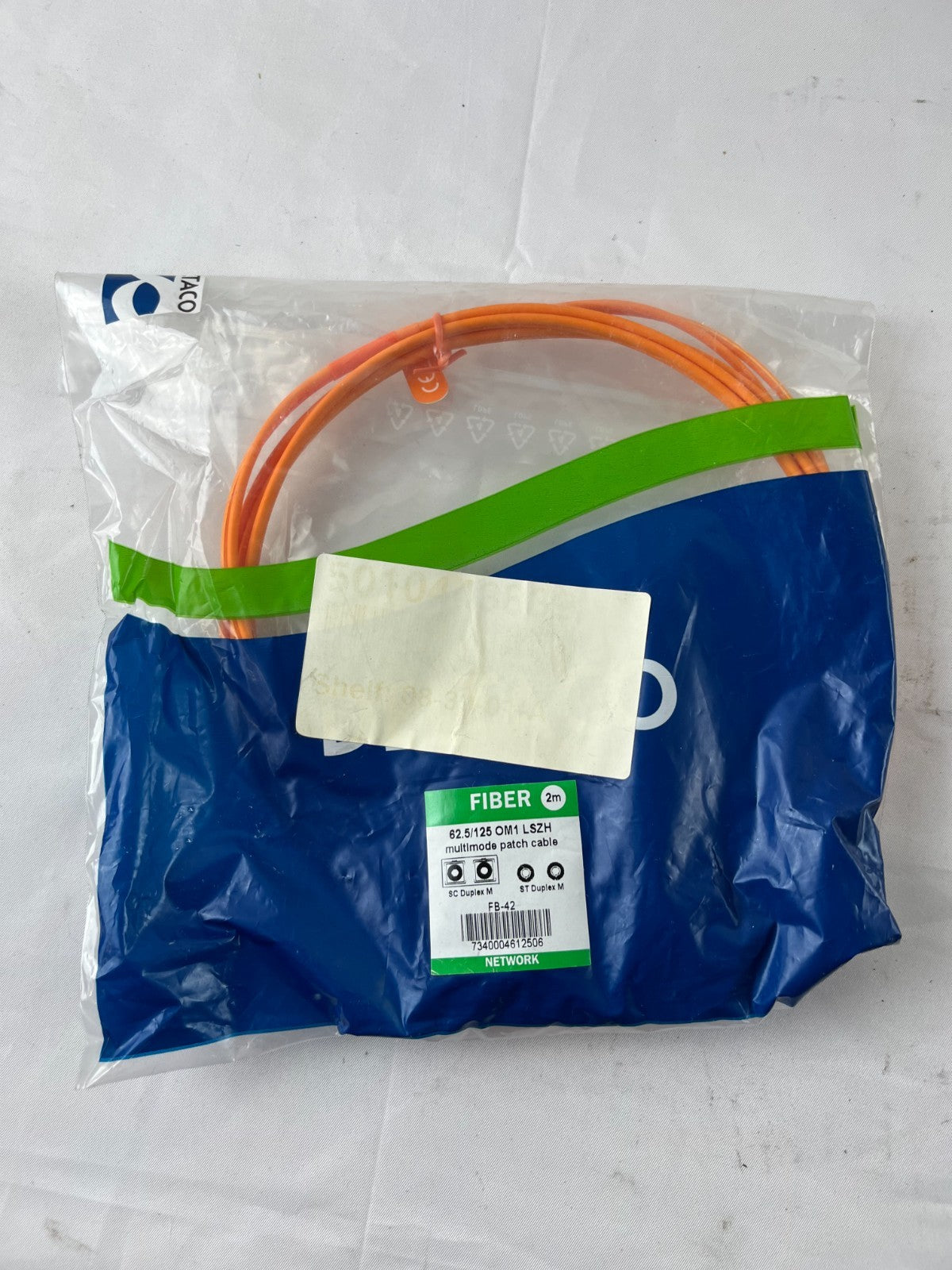 62.5/125 OM1 Fiber Patch Cable 2m SC Duplex to ST Duplex LSZH New Spare Part