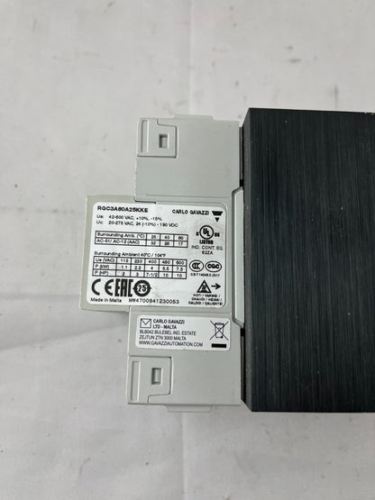 Carlo Gavazzi RGC3A60A25KKE 3-Phase Solid State Contactor 25A 42–660Vac Used