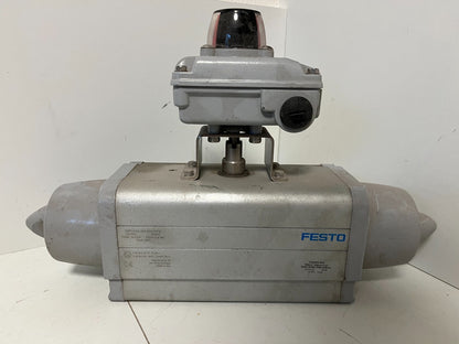 Festo VZBA-2"VW-63-T-22-F0507-V4V4T-P590-R-90-4-C + SRCC-C-63-YR90-MW Positioner