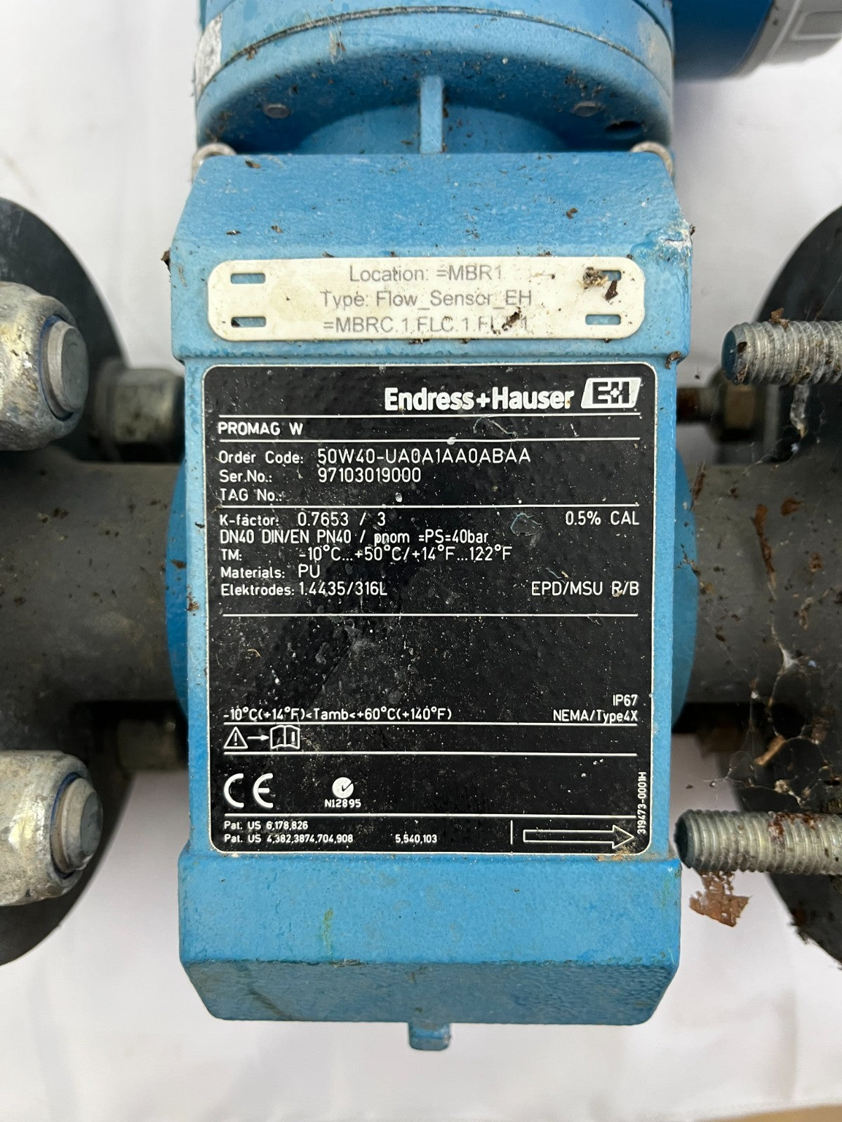 Endress+Hauser Promag W 50 Electromagnetic Flow Meter 50W40-UA0A1AA0ABAA DN40