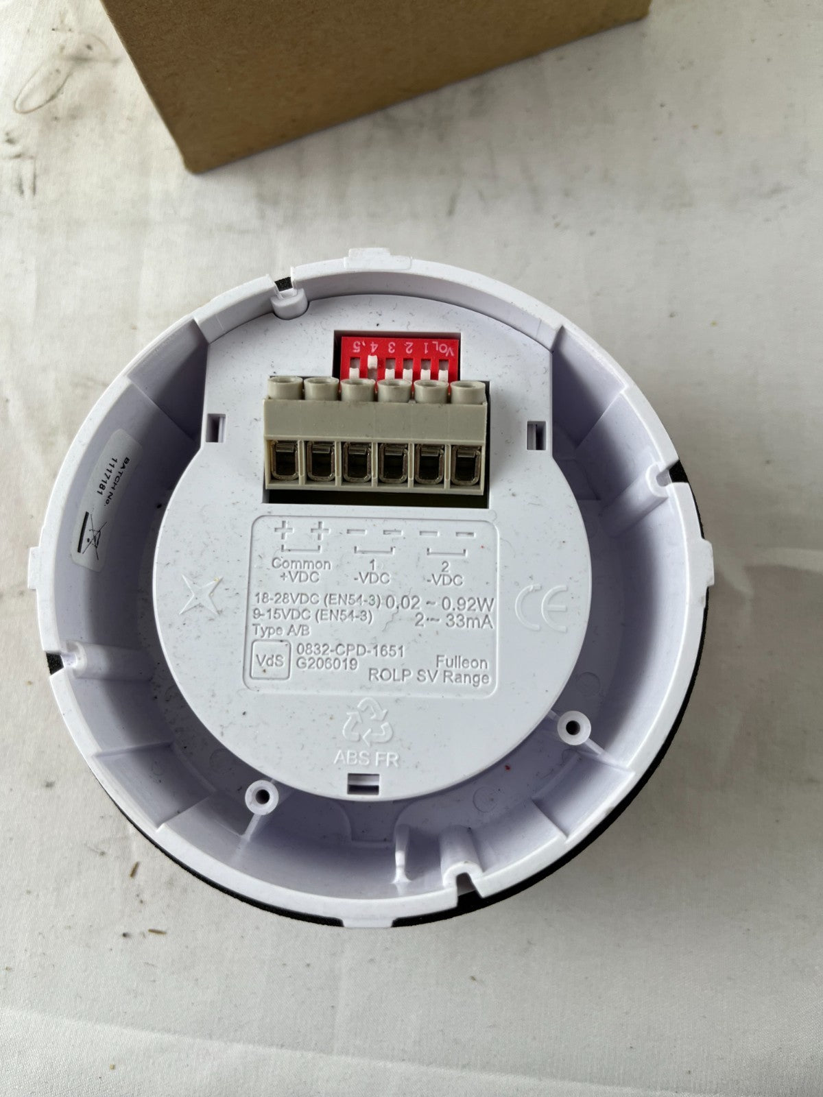 Fulleon ROLP/SV 0832-CPD-1651 Fire Alarm Sounder Red Deep Base EN54-3 NEW UK