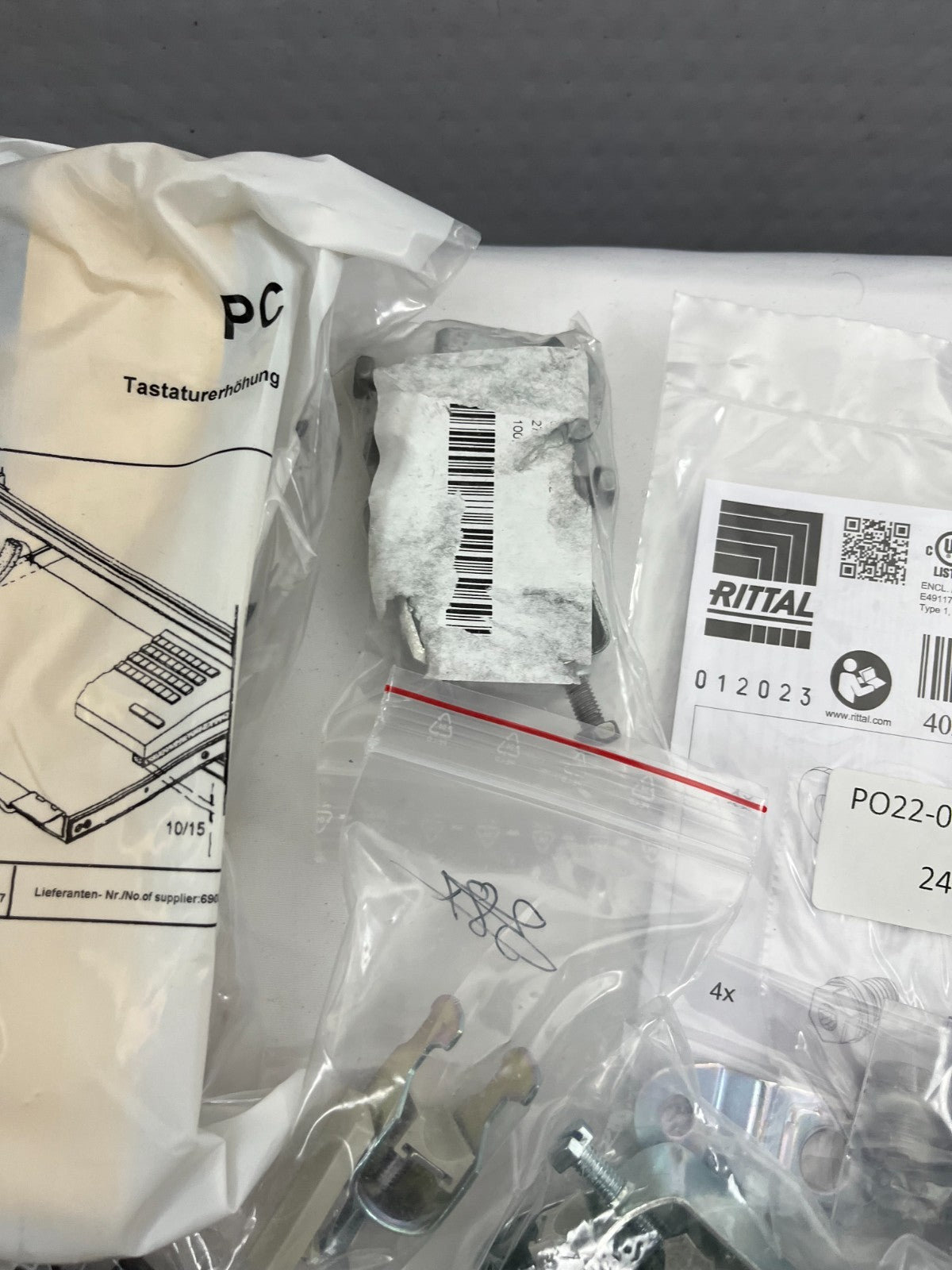Rittal Enclosure Hardware Bundle New: Mounting Kits, Keyboard Tray, Brackets Etc