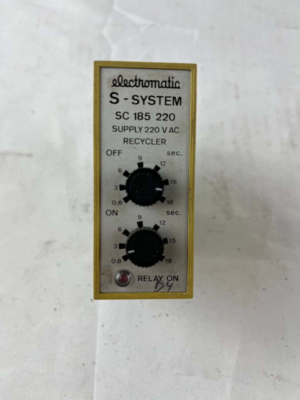 Electromatic SC185 220 Recycler Timer 220VAC Dual Dial 0.8-18s CL3520 DENMARK
