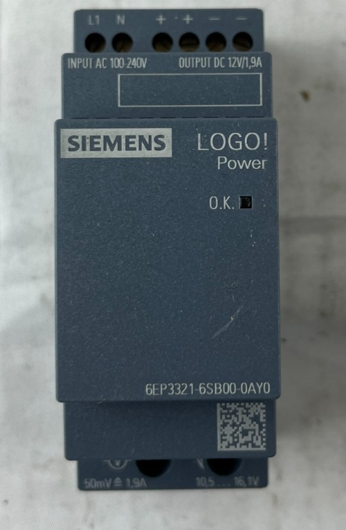 Siemens 6EP3332-6SB00-0AY0 LOGO! Power Supply 12V DC 1.9A Used Spare Part