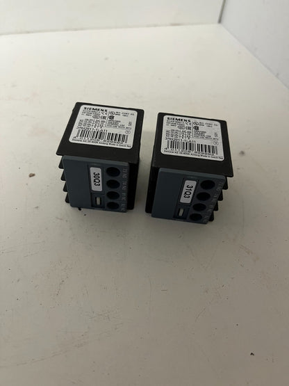 Lot 2 Siemens 3RH2911-1LA11 Auxiliary Contact Block 2NO 2NC for 3RT2 Used Spares