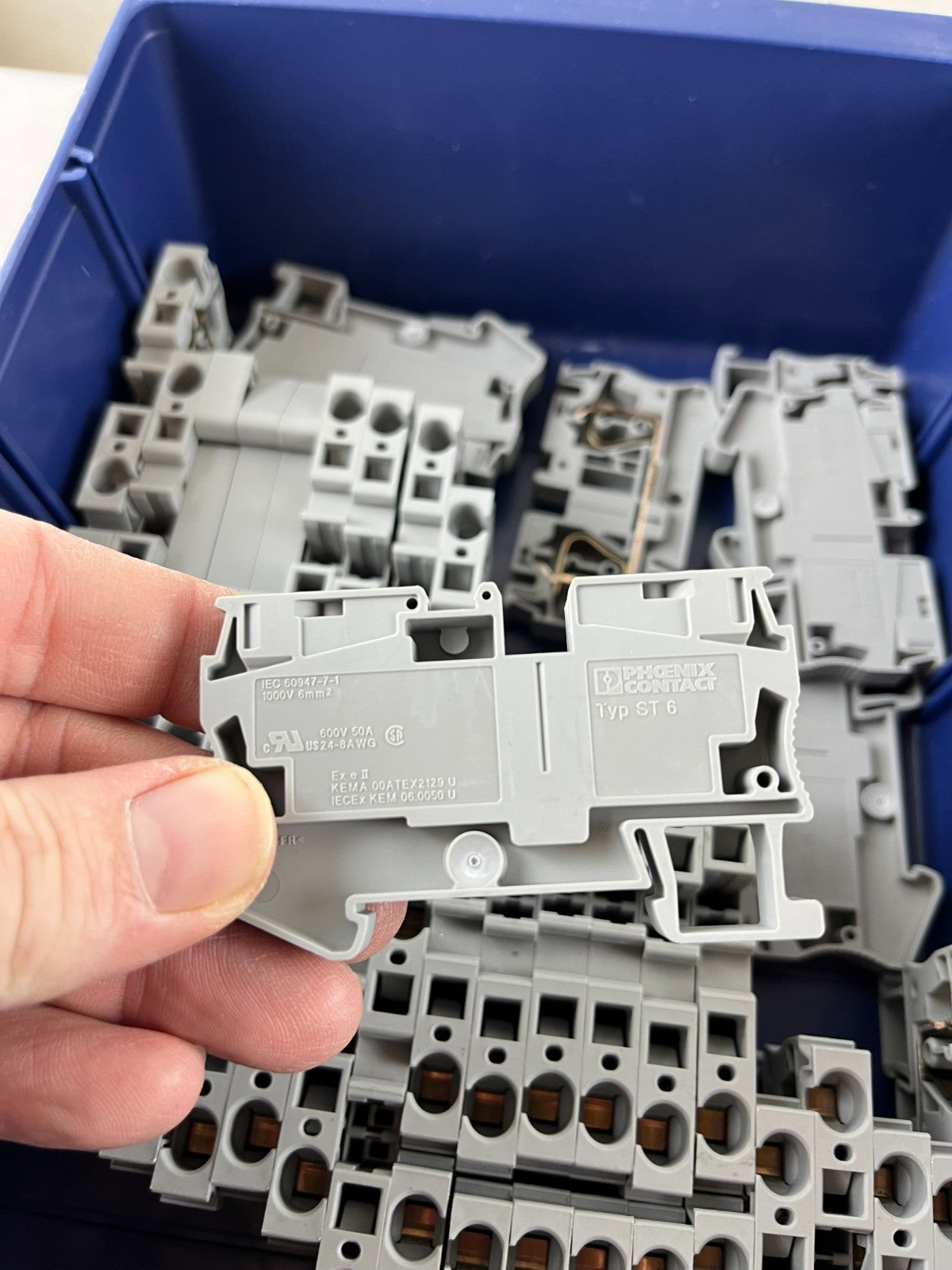 Phoenix Contact ST 6 Terminal Block Lot 1000V 41A Used Gray Spring ~40pc Bulk