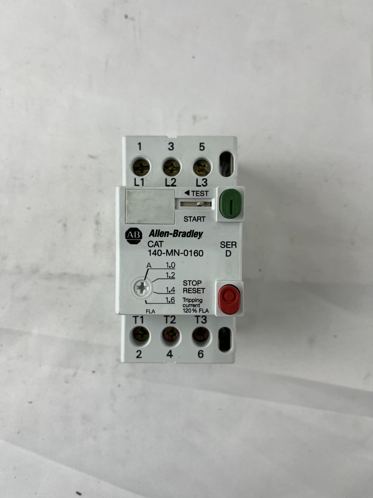 Allen‑Bradley 140-MN-0160 Manual Motor Starter 1.0–1.6A 3‑Pole Used Spare Part