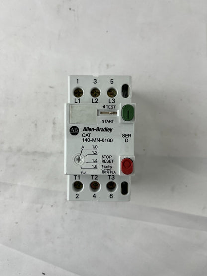 Allen‑Bradley 140-MN-0160 Manual Motor Starter 1.0–1.6A 3‑Pole Used Spare Part