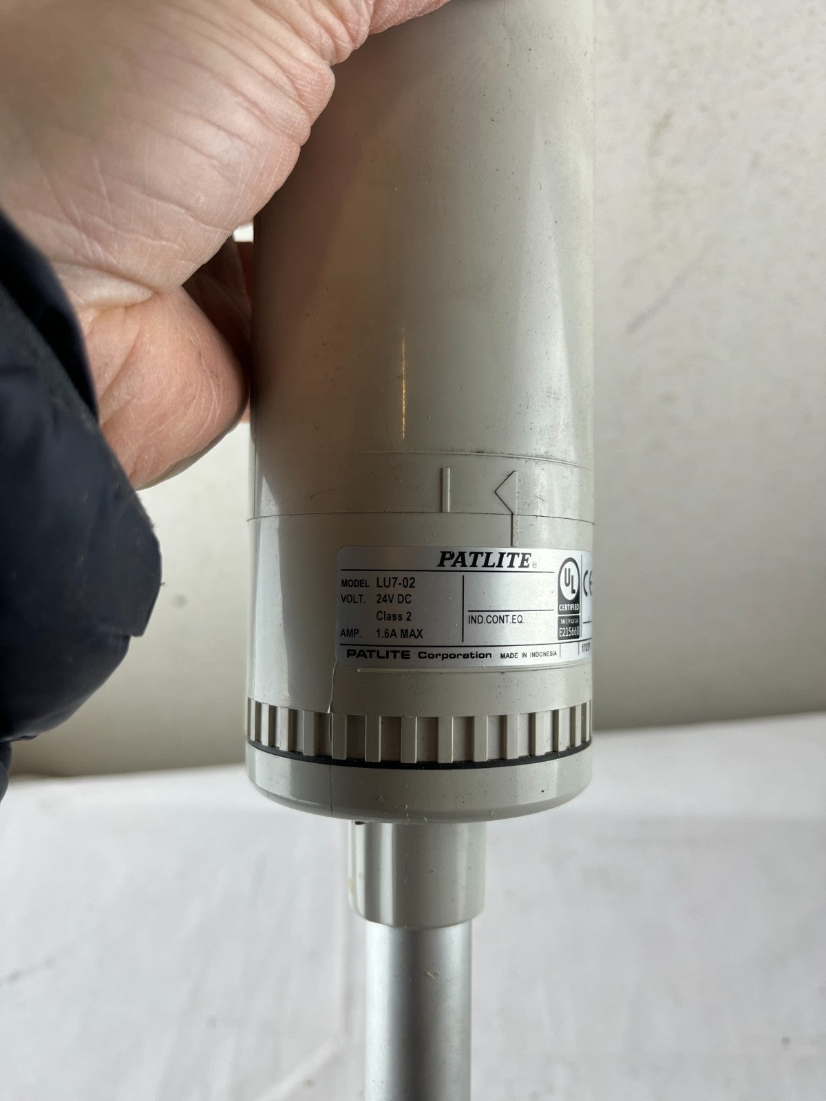 Patlite LU7-02 LED Signal Tower Light Red 24V DC Pole Mount UL CE NEW IP65