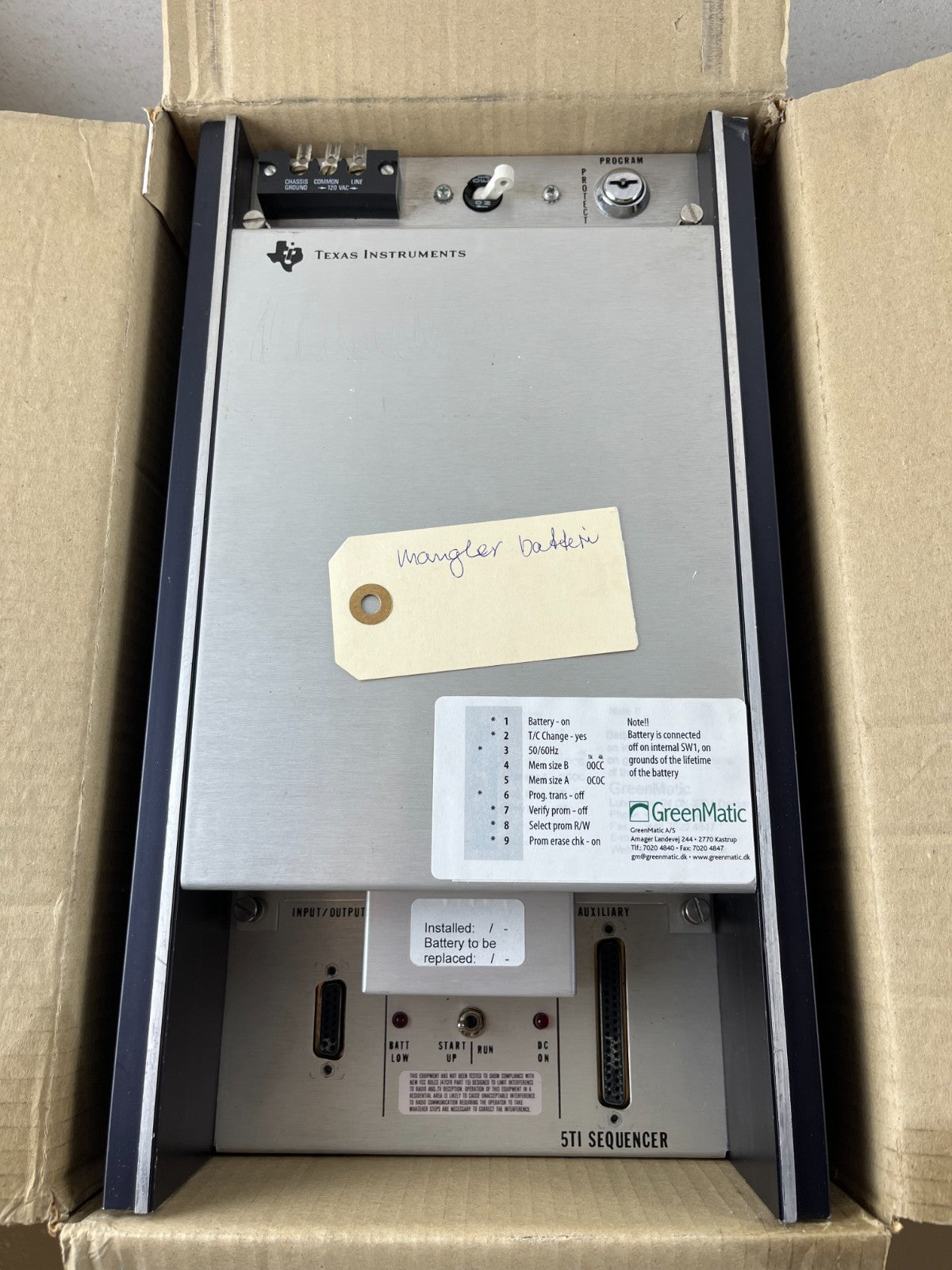 Texas Instruments 5TI-1034-1 5TI Sequencer 4K 102–132 VAC New Old Stock