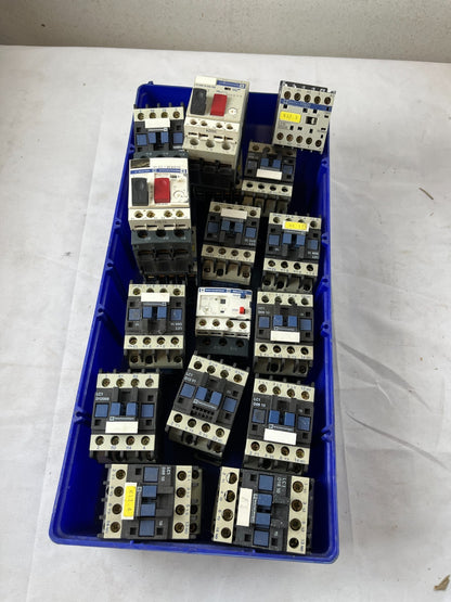 Telemecanique TeSys D Motor Contactors And Overload Relay Lot 18–20pcs Used