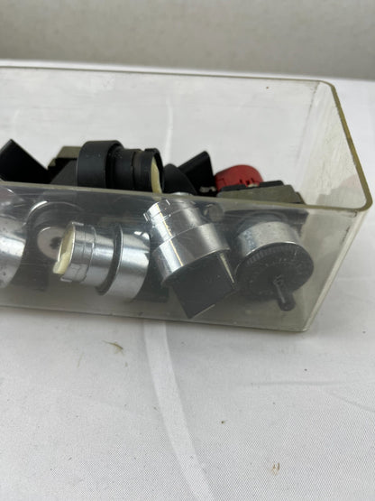 Mixed Lot 22mm Rotary Selector Switch Operators Black Knobs Bundle Spares