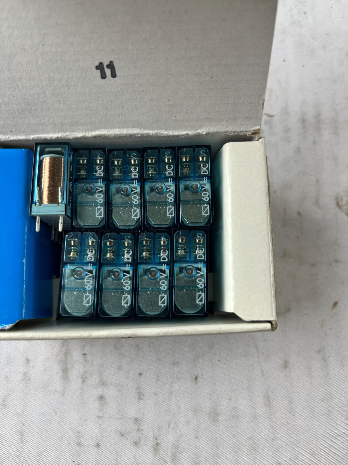 Finder 40.52.9.060.0000.PAC PCB Relay 60VDC Coil 8A 250V DPDT Lot of 10 NEW
