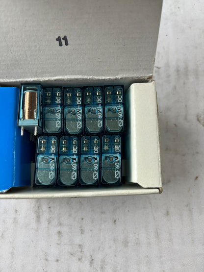 Finder 40.52.9.060.0000.PAC PCB Relay 60VDC Coil 8A 250V DPDT Lot of 10 NEW