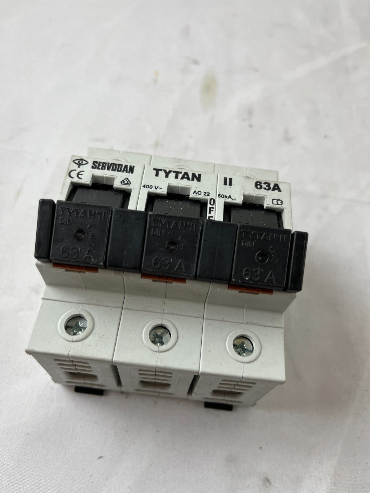 Servodan TYTAN II 63A 3-Pole Fuse Switch Disconnector 400V AC Used Spare Unit