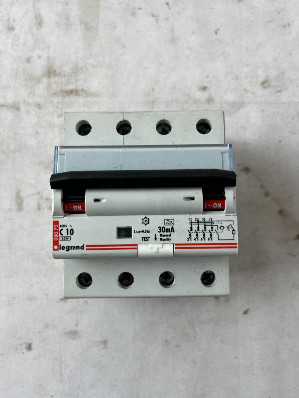 Legrand C10 RCBO 4P 400V 30mA Residual Circuit Breaker Used Spare Unit