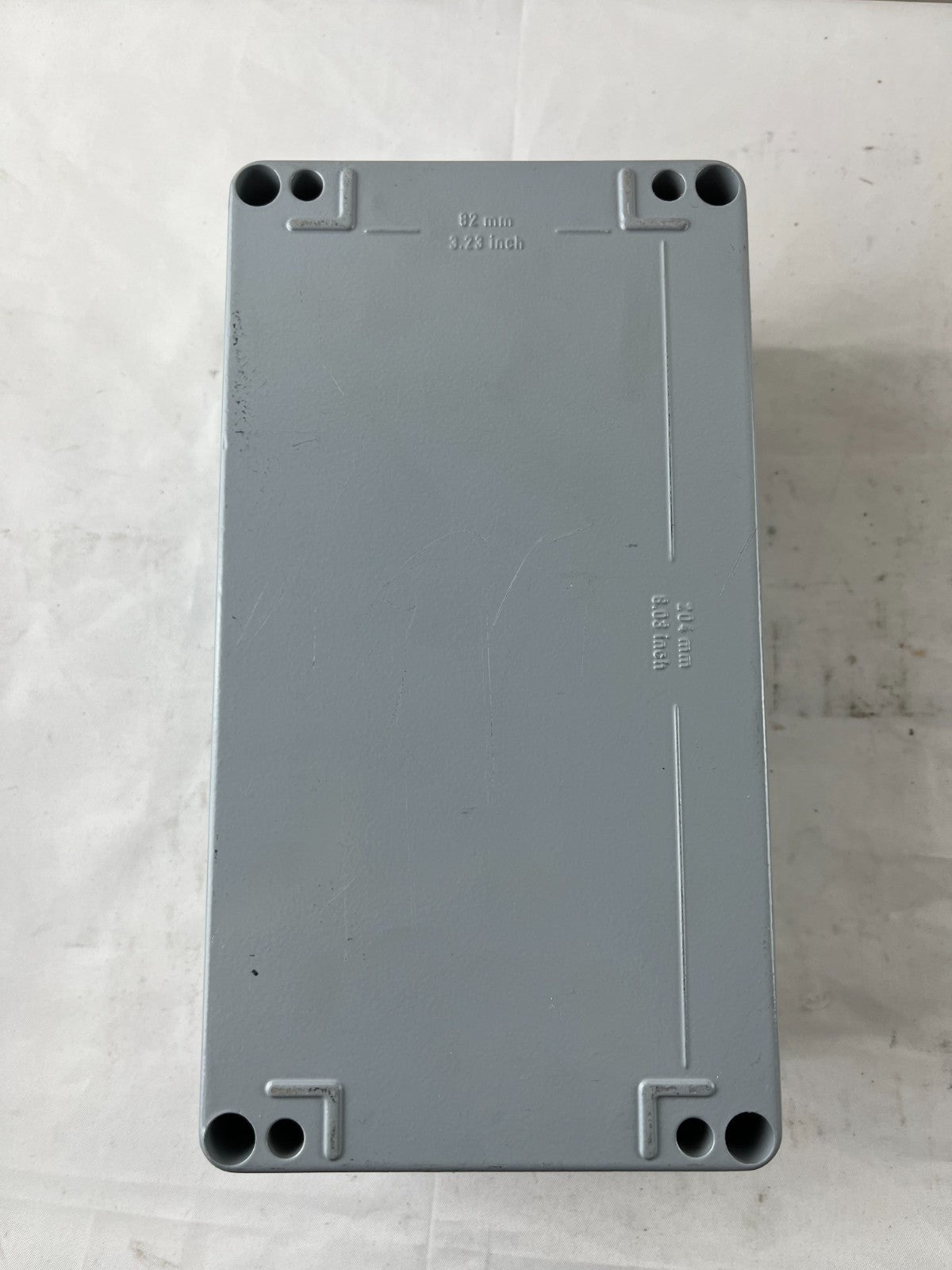 Industrial Enclosure 82x206mm Grey Junction Box Screw Lid  Spare Unit