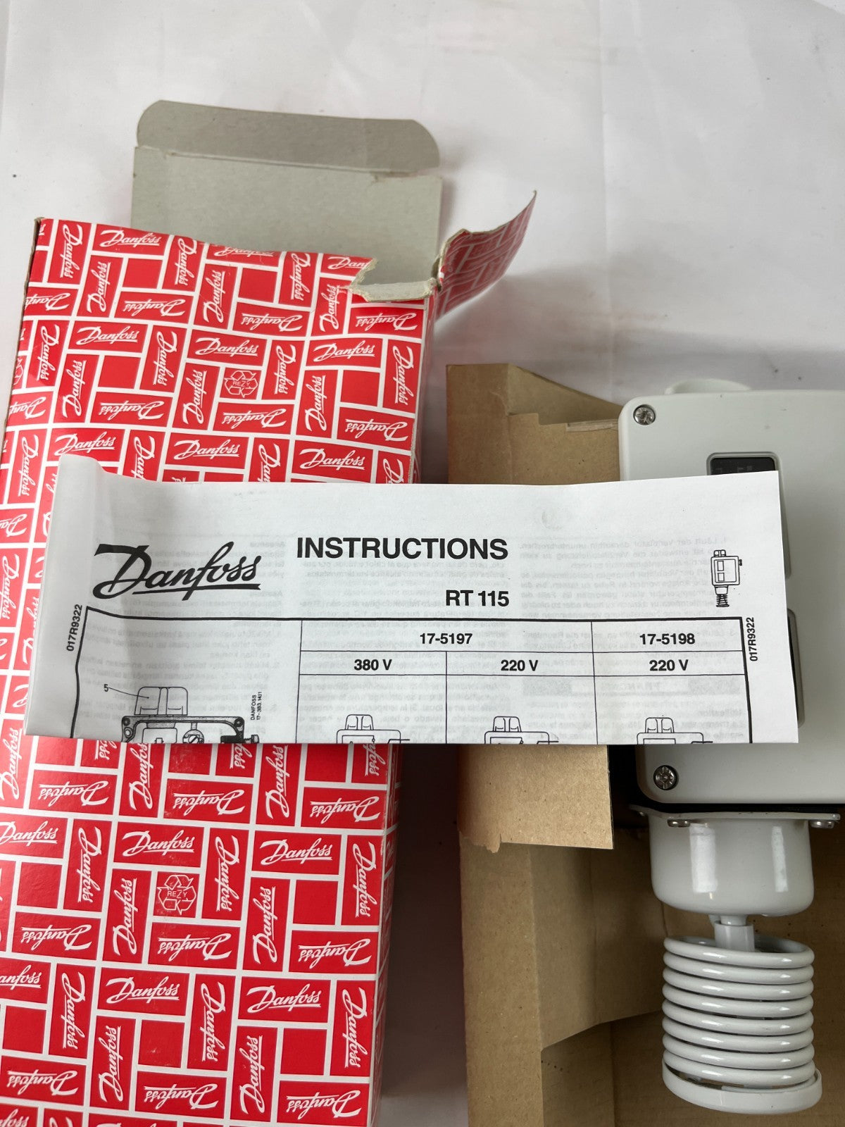 Danfoss RT115 Temperature Control Thermostat 017-519766 SPDT New In Box