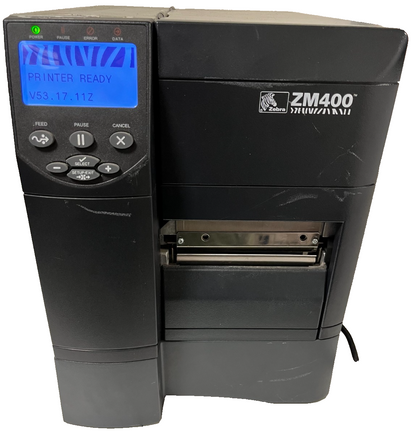 Zebra ZM400 200E-0100T Thermal Label Printer 203 DPI Working Order v53.17.11Z