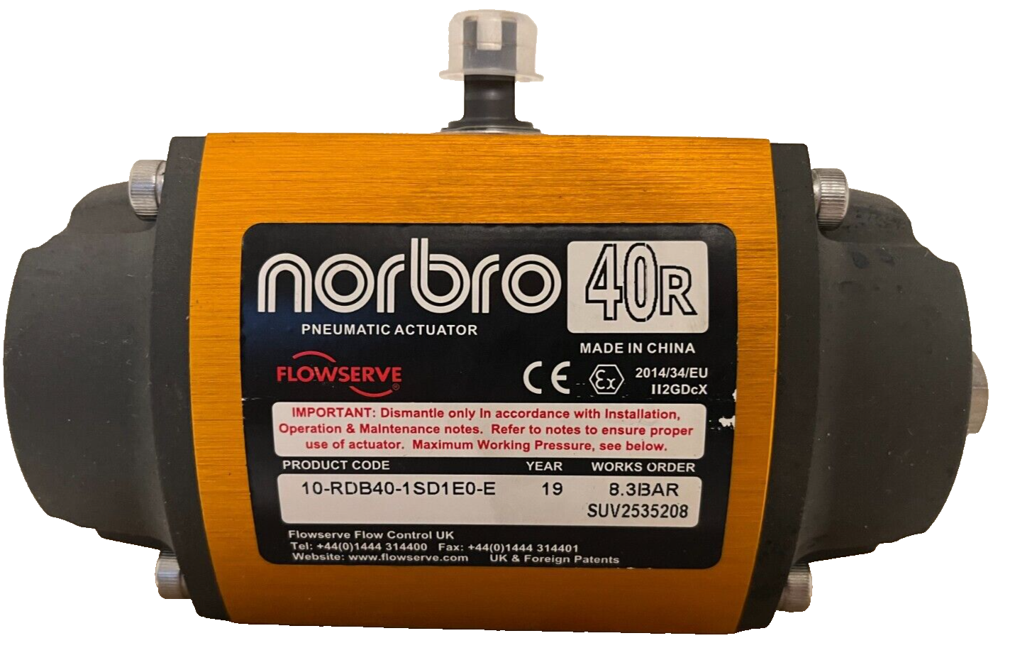 NEW Norbro 40R Pneumatic Actuator 10-RDB40-1SD1E0-E - Unused in Box