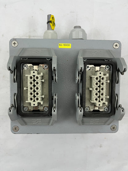 DKC Cosimec 65302 Aluminum Junction Box, 2x 16A/500V Connectors, IP66/67 Used