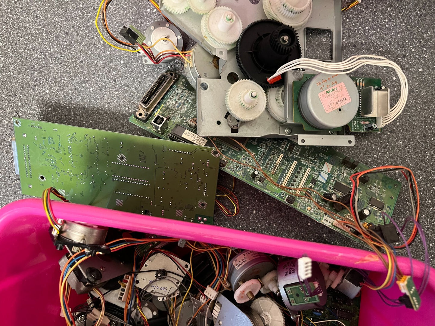 Large Lot of Assorted Stepper Motors and Components - Hobbyist/Repair Parts