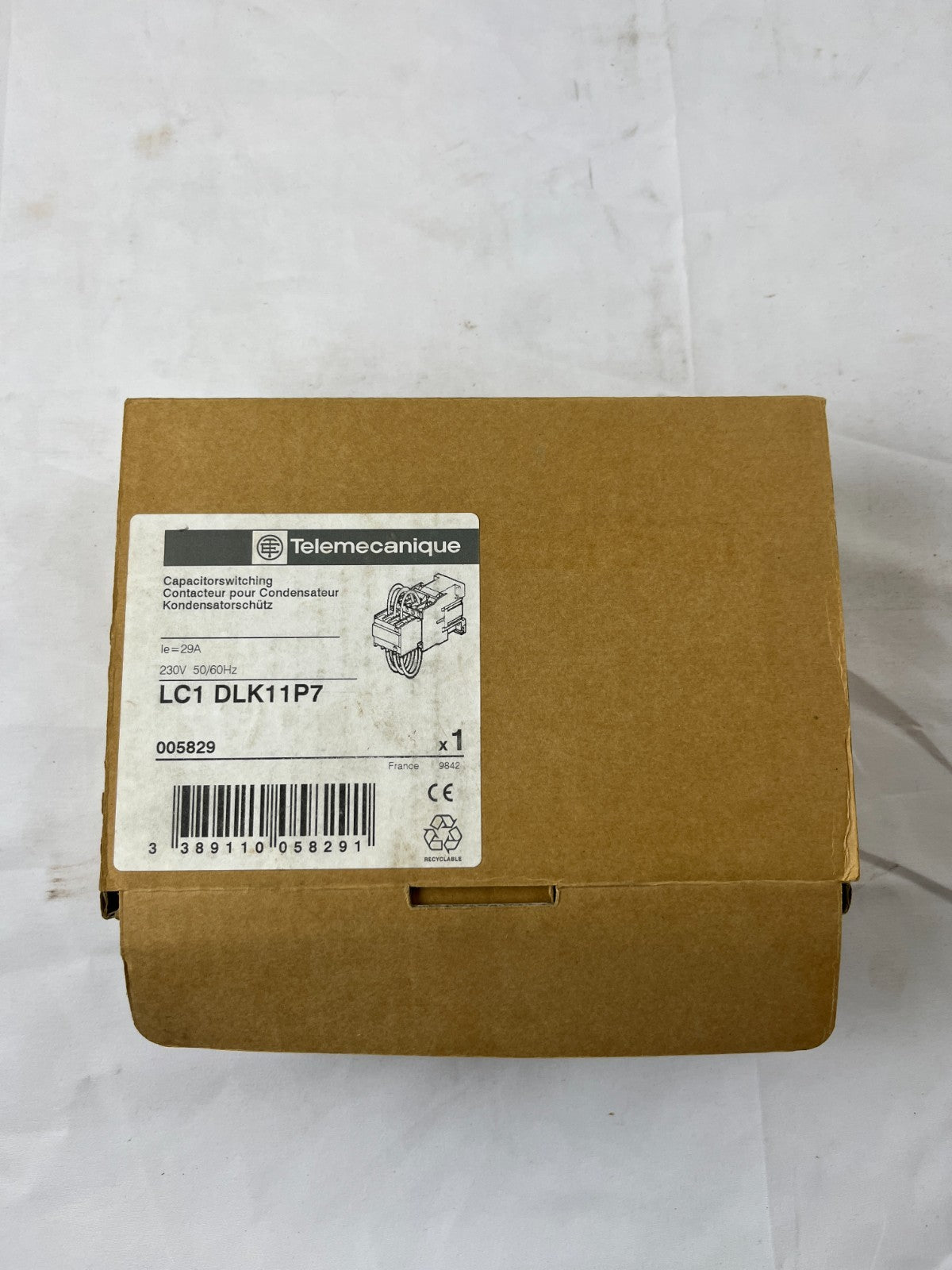 Telemecanique LC1DLK11P7 Capacitor Switching Contactor 29A 230V 50/60Hz New NOS