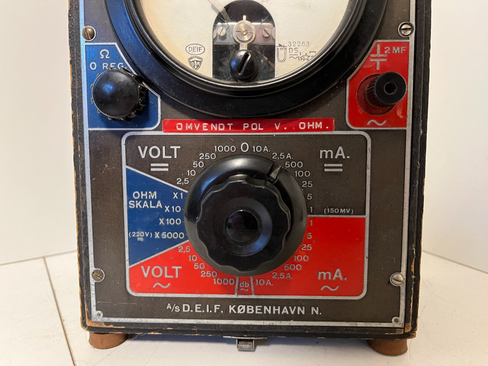 Vintage DEIF Elektrometer 30 Multimeter Voltmeter Ohmmeter - Untested, As-Is