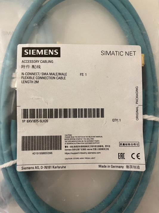 3x Siemens SIMATIC NET 6XV1875-5LH20 N-Connect/SMA Cable 2m New Open Box Germany