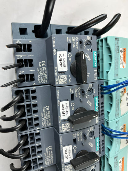 Lot 7x Siemens SIRIUS 3RV2011 / 3RV2021 Motor Protection Circuit Breakers Used