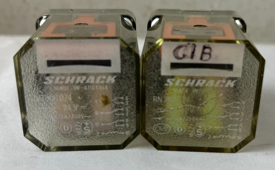 Schrack RN300024 Relay 24V DC 5A 11‑Pin Octal – Lot of 2 Used Spare Units