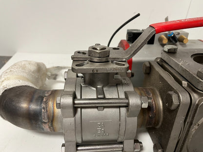 END-Armaturen ZD311567 DN50 Ball Valve Pneumatic Actuator Airtec Solenoid Used
